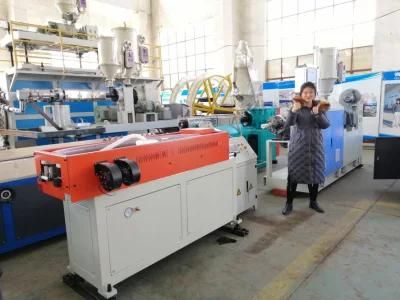 PE PVC Single Wall Corrugation Pipe Extrusion Line