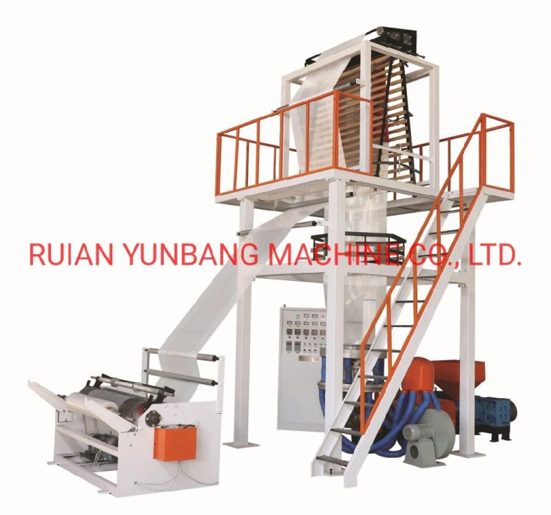 Taiwan Quality High Speed HDPE LDPE PE Poly Plastic Pbat PLA Biodegradable Dual-Screw Co-Extrusion 3-Layer Blown ABA Film Blowing and Making Extruder Machine