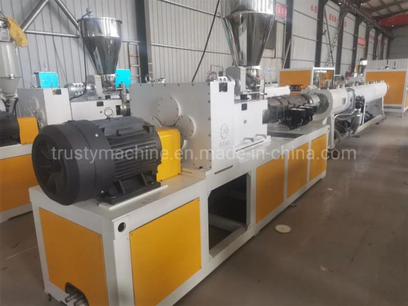 China Plastic PVC UPVC PE HDPE PA PP Pipe Extruder Machine Production Line