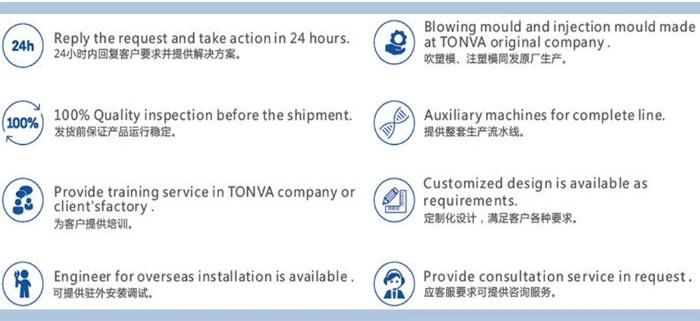 Tonva HDPE Extrusion Blow Molding Moulding Plastic Multi-Color Pot Making Machine