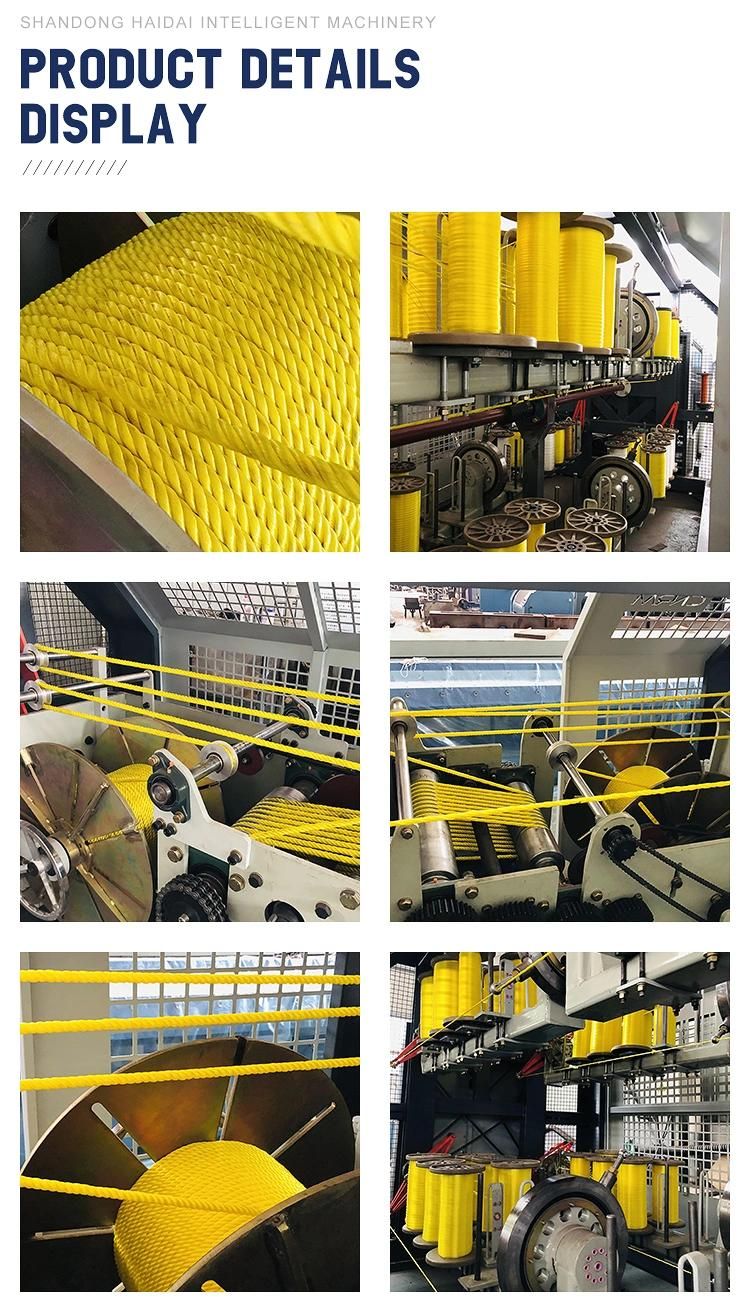 Cnrm 3 Strand Raffia Twisting Nylon Polyester PP PE Monofilament Danline Plastic Baler Twine Rope Making Machine