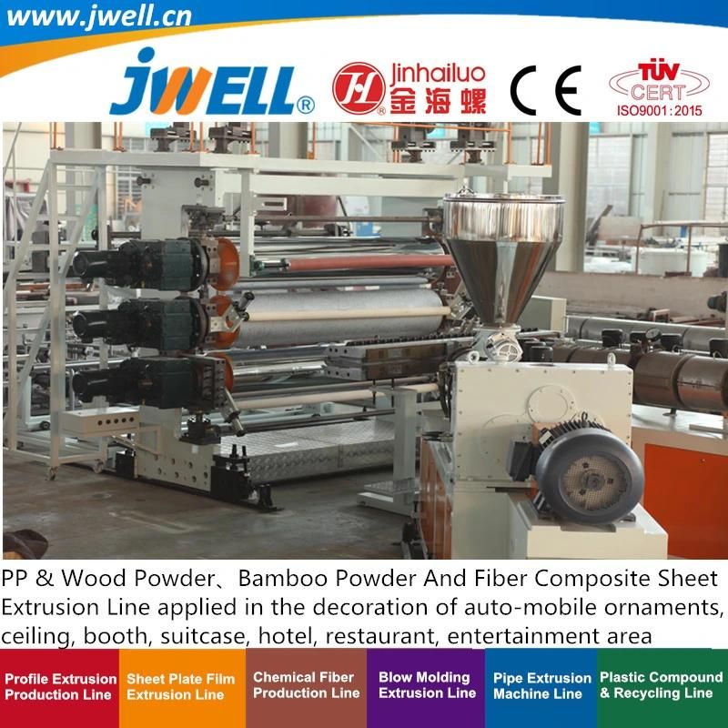 Jwell-PP and Wood Power Bamboo Powder Plastic and Fiber Composite Sheet Recycling Making Extruder Machine for Automobile Application Series (6)