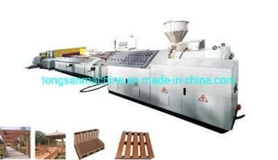 PP PE PVC WPC Wood and Plastic Composite Flooring Cladding Decking Sheet Extruder Machine ...