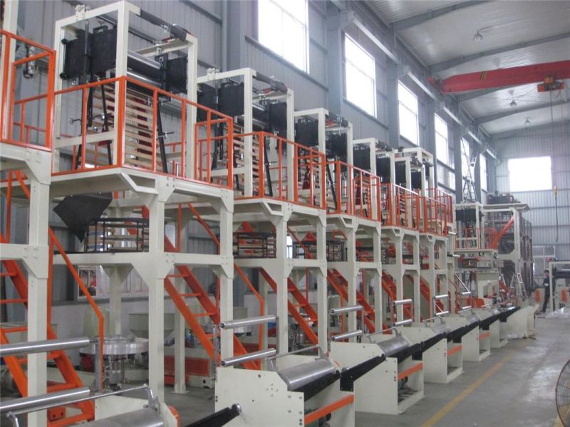 HDPE Lifting Frame Film Blowing Machine with Autoloader, mechanical Screen Changer