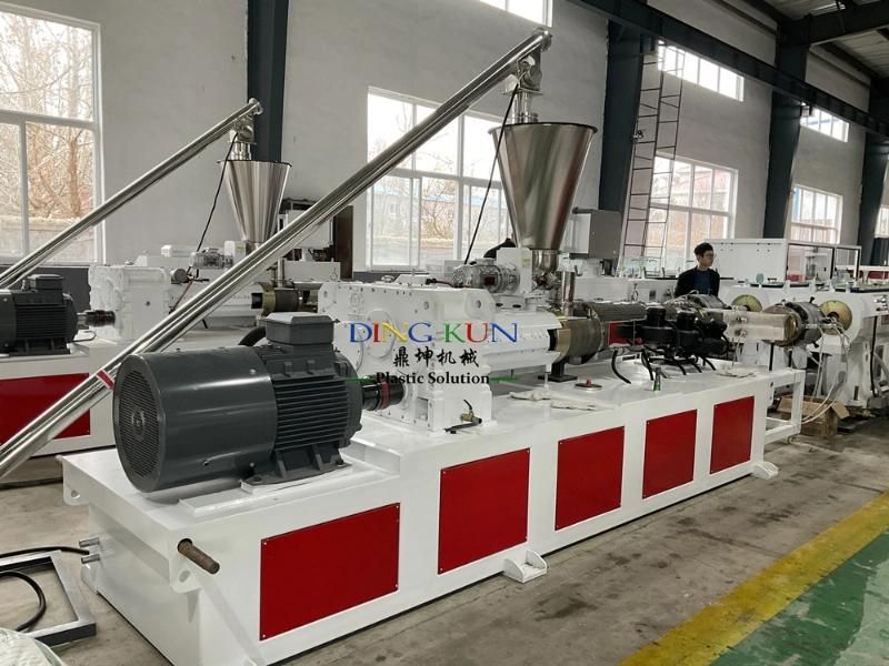 Plastic PVC Double Pipe Machine / Water Pipe Extrusion Machine Line