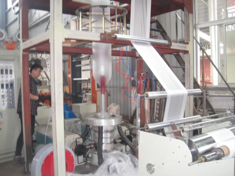 Automatic High Speed HDPE LDPE ABA Film Blowing Machine with Rotary Die Head Double Winder