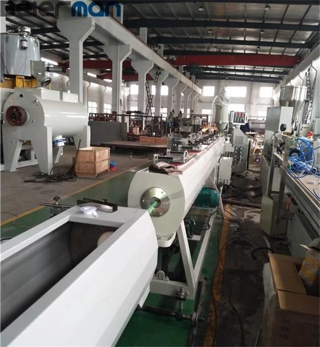 Matured Technology 20mm 32mm 40mm HDPE PE 2 Layers 3 Layers Water/Gas Pipe Tube Single Screw Co-Extruder Production Line with Inkjet Printer