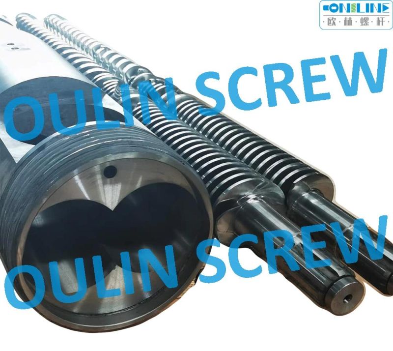 Gpm Extruder 65/132 Twin Conical Screw Barrel for PVC Pipe, WPC Extrusion