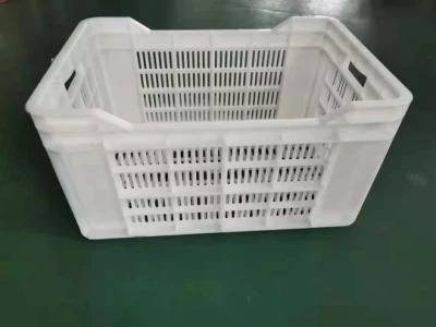 High Standard Horizontal Plastic PP Fruit Vegetable Crate Folding Box Making Injection ...