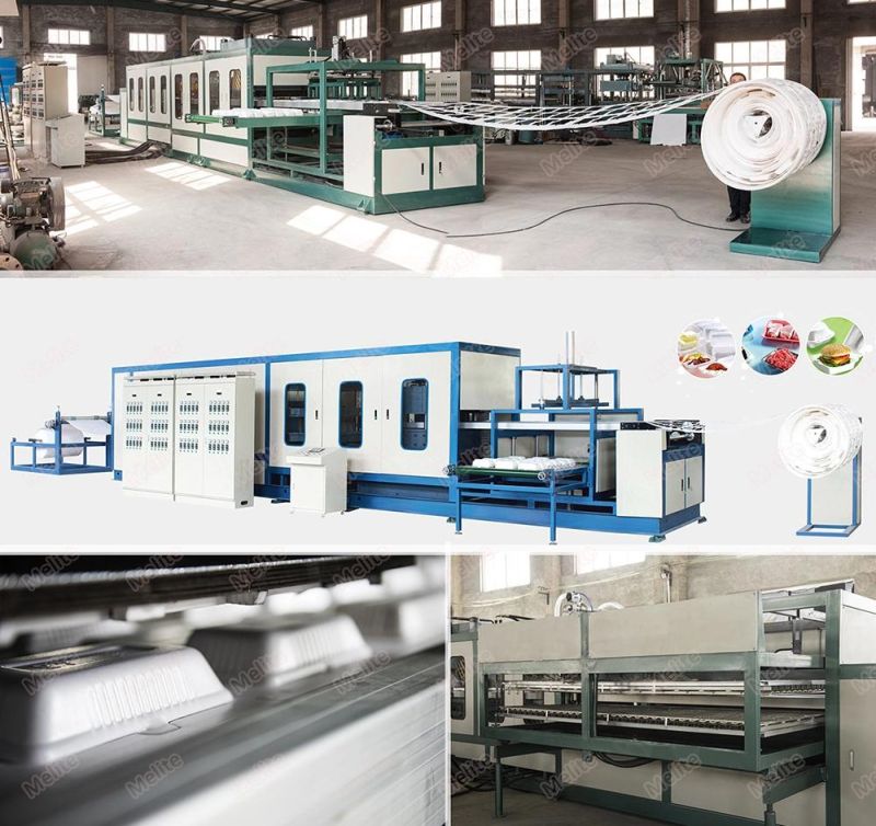 Ce Certificated Automatic PS Fast Food Container Box Making Machine for PS Foam Cake Tray Line