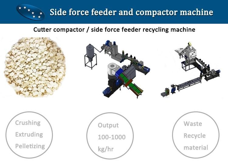 PP and PE Waste Plastic Film Recycling Granulator with Compactor