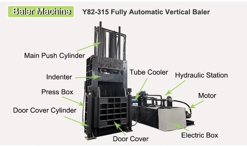 Hydraulic Recycling Plastic Bottles Baler Baling Press Machine