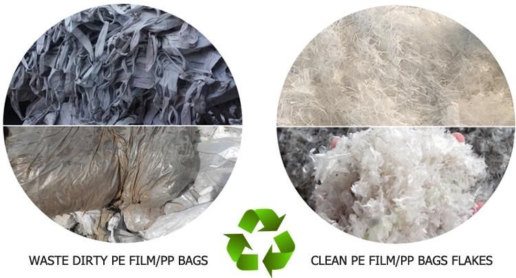 Factory Directly Waste PE PP Film Plastic Recycling Washing  Recycle Waste Plastic Line