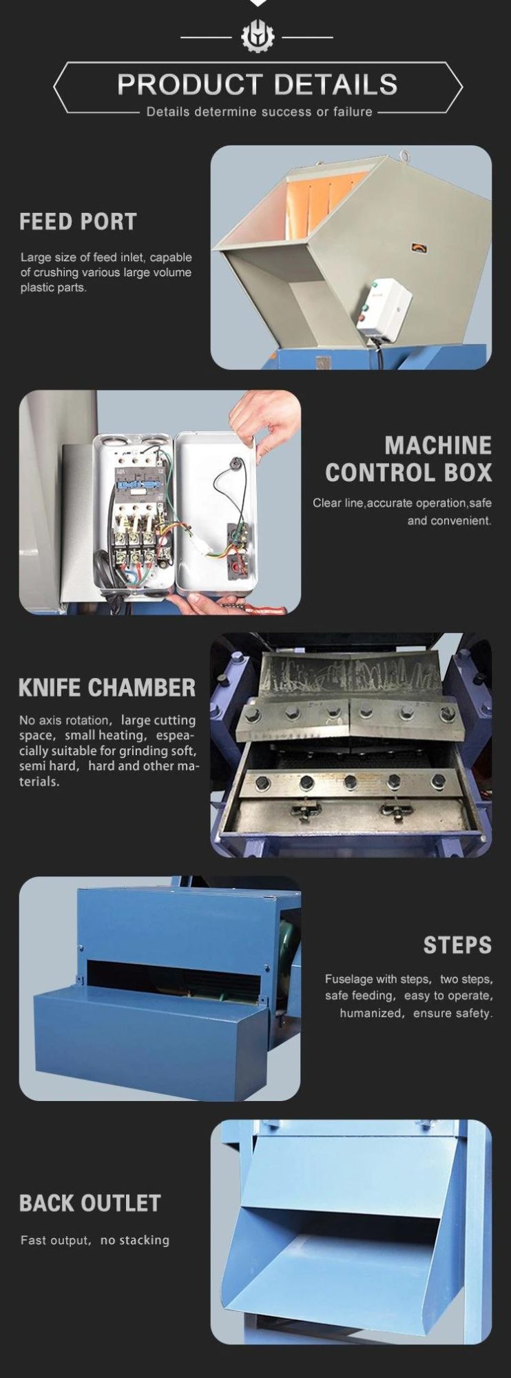 We Offer Newest Plasic Shredder/ Wasted Lumps Single Shredder/Plastic PE/PP Crusher Machine