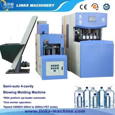 Semi-Automatic 4 Cavity Bottle Blowing Machine From Manufacturer