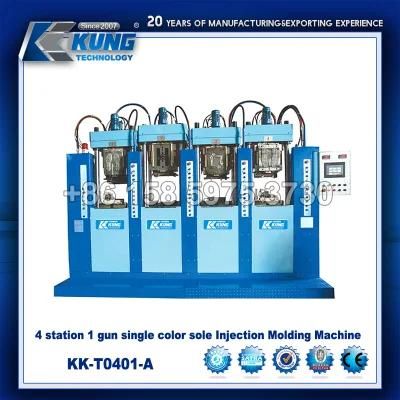 4 Station 2 Guns Double Color Sole Injection Molding Machine