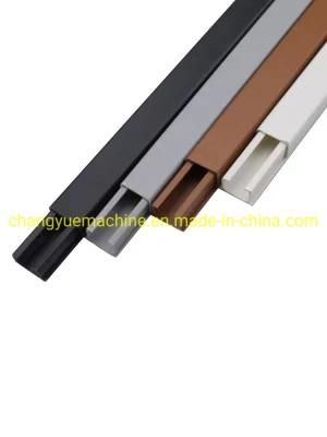 PVC Plastic Electrical Cable Trunking Profile Making Machine / PVC UPVC Profile Extrusion ...