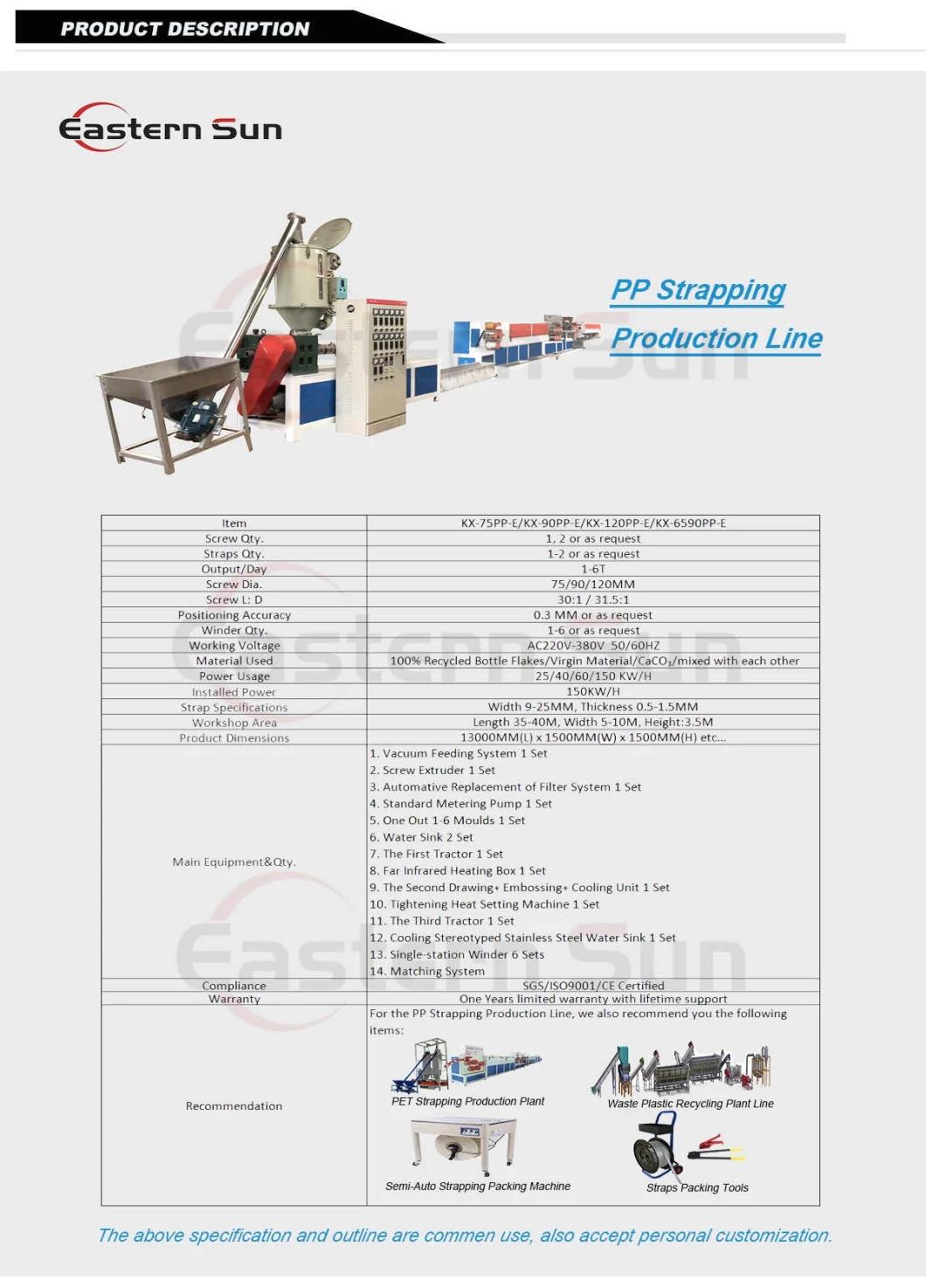 Heavy Duty Woven Poly Plastic Steel Strap Cord Making Extruder Machine