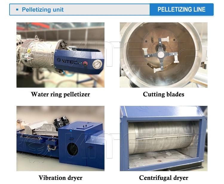 PS Plastic PE Films Recycled PP Scraps Extrusion Melting Single Double Screw Die Head Plastic Pelletizing Extrusion Extruder Machine
