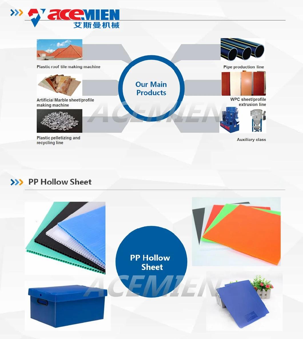 PP PE Hollow Sheet PP Polypropylene Twin Wall Packing Board Making Machine