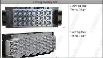 Coffee Tea Water Milk Cup Thermoforming Equipments Machines with Glass Stacker