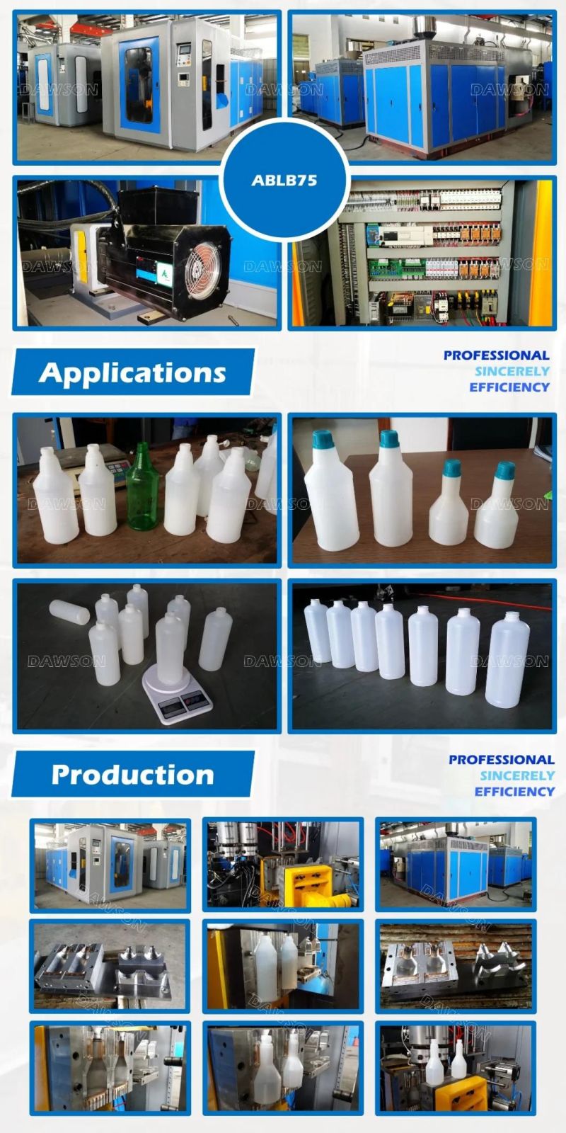 Plastic Blow Molding Machine for 1L HDPE Motor Oil Bottle