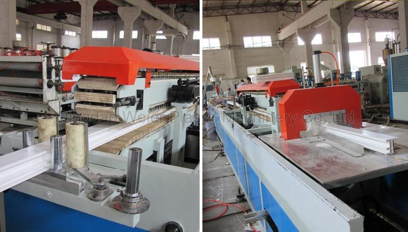 WPC Sliding Wardrobe Frame Door PVC Profile Extrusion Production Line