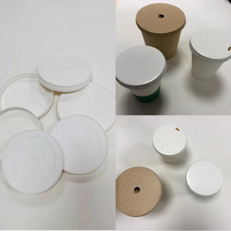 Automatic High Speed Plastic Paper Coffee Cup Lid Cover Flat Tray Fruits Clamshell Packing Box Vacuum Thermoforming Making Forming Machine