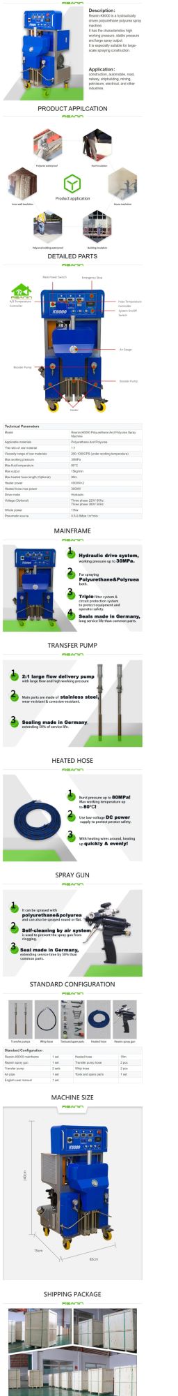 Reanin-K6000 Polyurethane Machine to Project