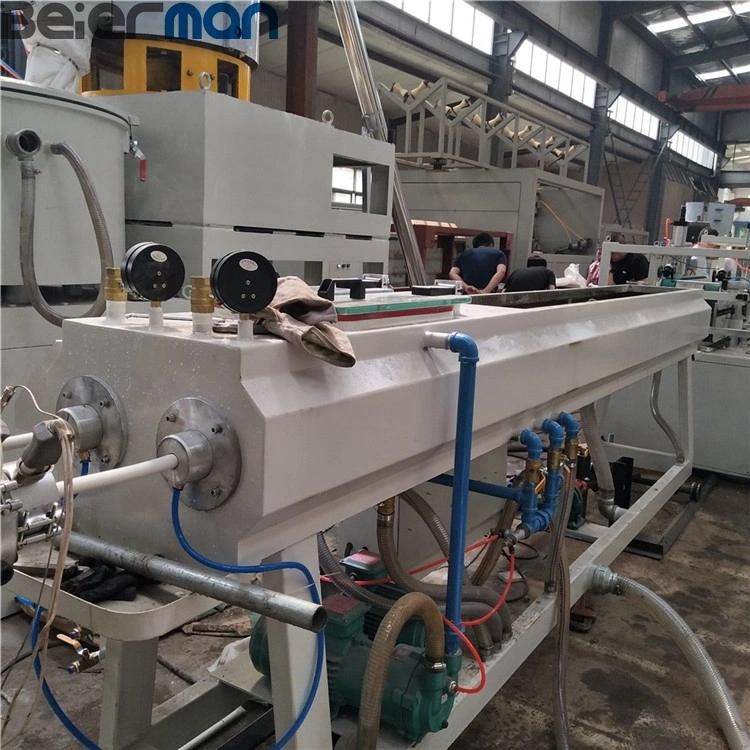 High Quality Ce 16-63mm Two Cavity Plastic PVC UPVC Wire Cable Protection Small Pipe Extrusion Line with Sjsz65/132 Conical Twin Screw Extruder
