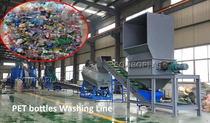 Waste Plastic HDPE Milk Bottle Flakes Crushing Washing Drying Machine