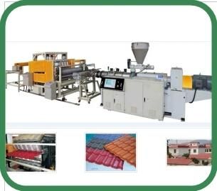PVC Glazed Tile Extrusion Production Line, Product Thickness 1-3mm