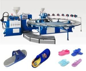 Automatic Rotary Air Blowing Moulding Machine for Making Slipper Sandals in PVC Material