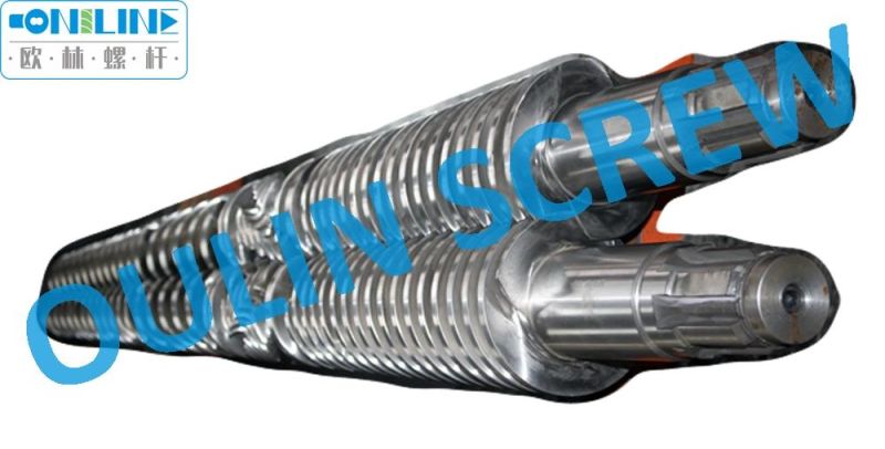 Liansu 55/120 Twin Conical Screw and Barrel for PVC Pipe, Sheet, Profile, Granulation