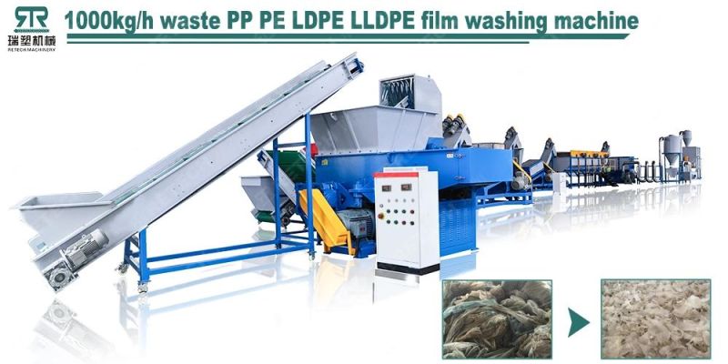 Eco-Friendly HDPE PP Bottle LDPE LLDPE PE PP Stretch Film Plastic Recycling Washing Line
