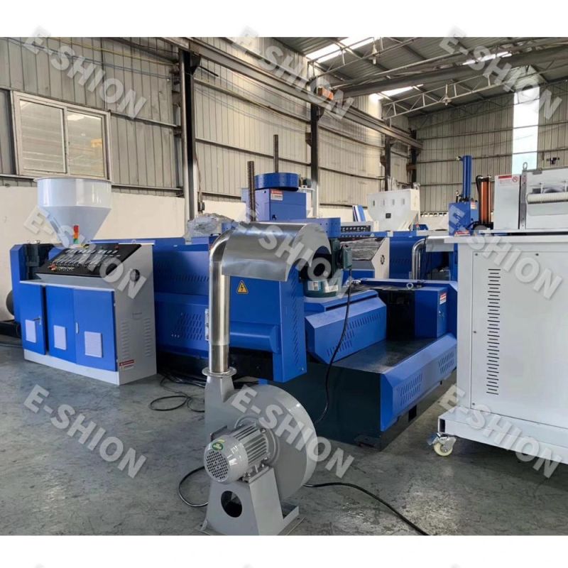 Two Scerw Waste Cooling Bag Film Recycling and Granulating Machine Factory