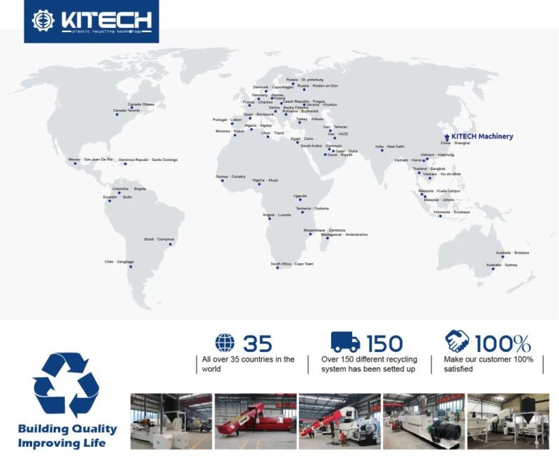 Kcp Kitech Waste Plastic Recycling Granulating Pelletizing Machine
