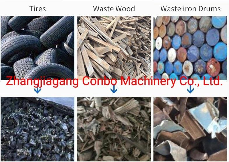 Waste Barrels Drums/Wood/Tire/HDPE Pipe/Scrap Metal/Cardboard Paper/PE PP Pet ABS Lump Recycling Single Shaft Plastic Shredder