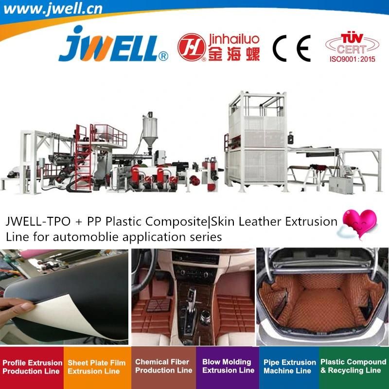 Jwell-Tpo PP Plastic Composite|Skin Leather Sheet Recycling Agricultural Making Extrusion Machine for Automobile Application Series (2)