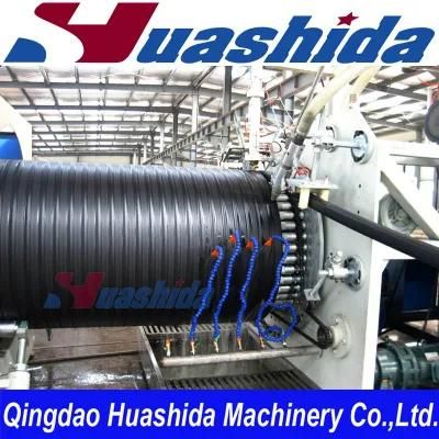 China Manufacturer HDPE Hollow Wall Sewerage Pipe Extrusion Line