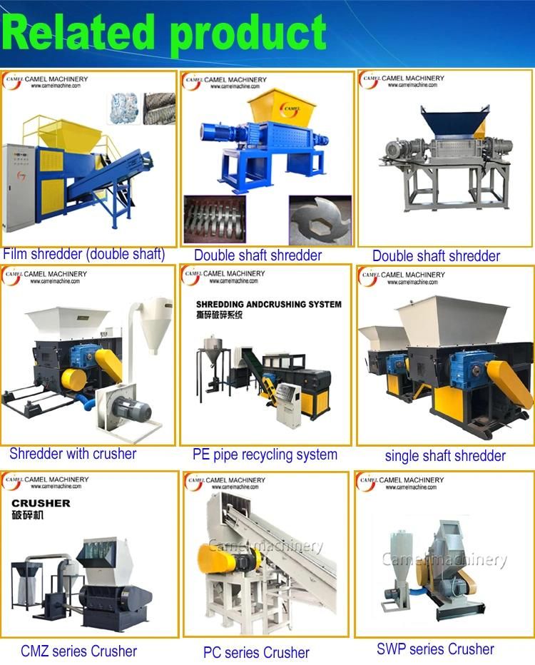 Waste Plastic Pipe Bottles Film Lumps Shredder Crusher Grinding Recycling Machine with Factory Price