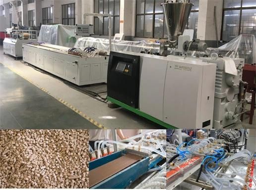 Wood Plastic Composited Product Making Machine PVC PE PP WPC Door Floor Decorative Profile Board Panel Extrusion Production Line