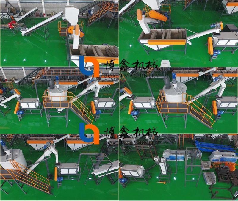Excellent Quality Water Bottle Crushing Plant for Washing Recycling Plastic Pet PP HD Ld Bottles with Rinsing Washer Tank