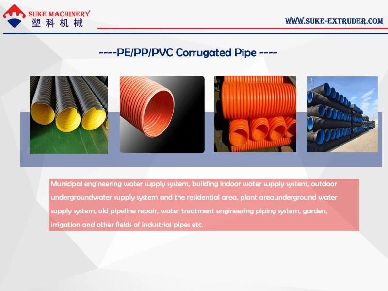 Plastic PP/PE/PVC Corrugated Pipe Extrusion Making Machine Production Line Manufacturer