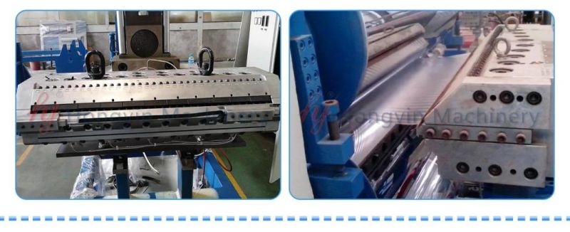 Three-Roller Plastic Sheet Extruder 300 Kg Rewinding Plastic Sheet Forming Machine