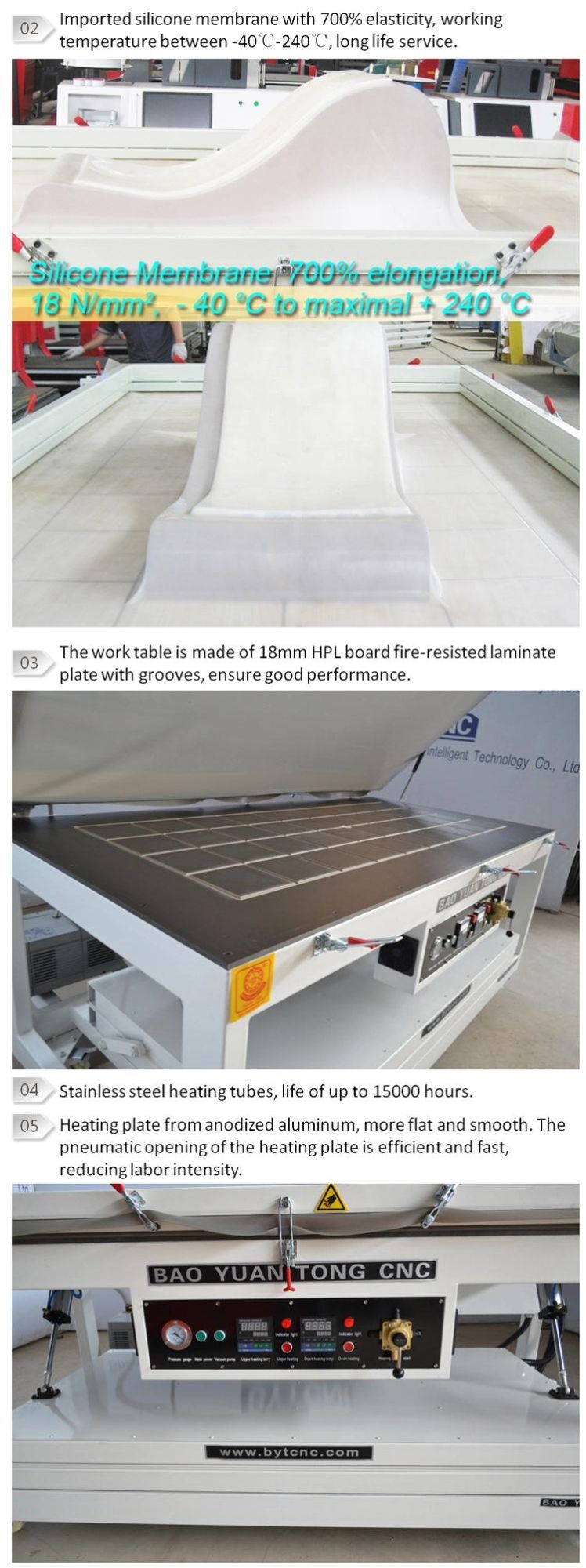 Solid Suface Corian Vacuum Press Forming Machine for Decoration Bathroom Furniture/Cabinetry