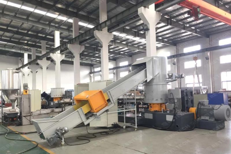 PE PP Non Woven/Fabric/Fiber/Raffia/Film Double Stage Die Face Pelletizing Line