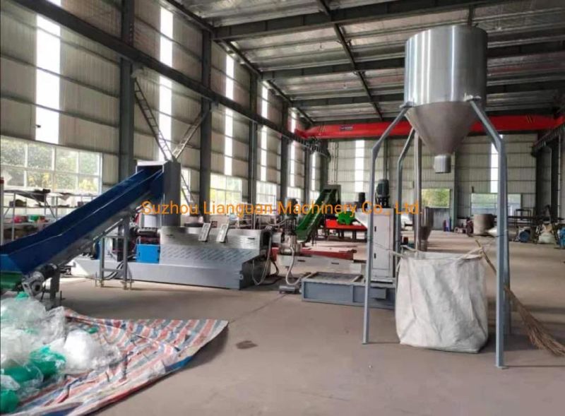 Plastic PE PP LDPE Film Bags Soft Plastic Extruder Machine Single Screw Waste Plastic Extruder