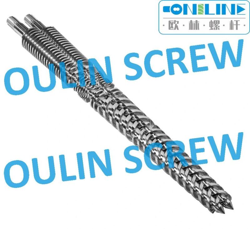 Double Conical Screw and Barrel for Amut Extrusion