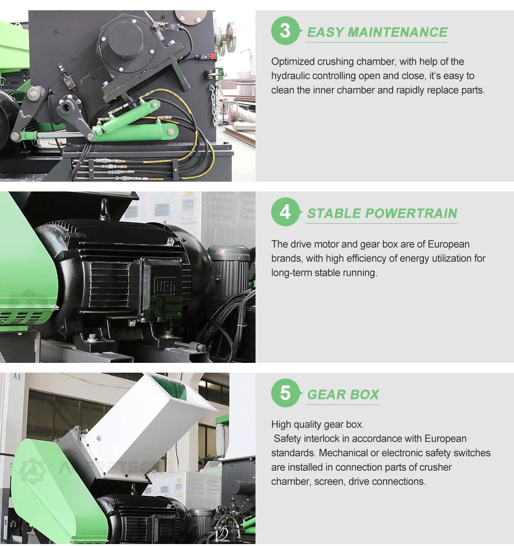 Gh High Efficiency Low Noise Plastic Granulator Crusher Machine for Pipe Film Bottles Sheet